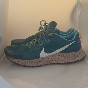 Nike Teal and Purple Running Shoes